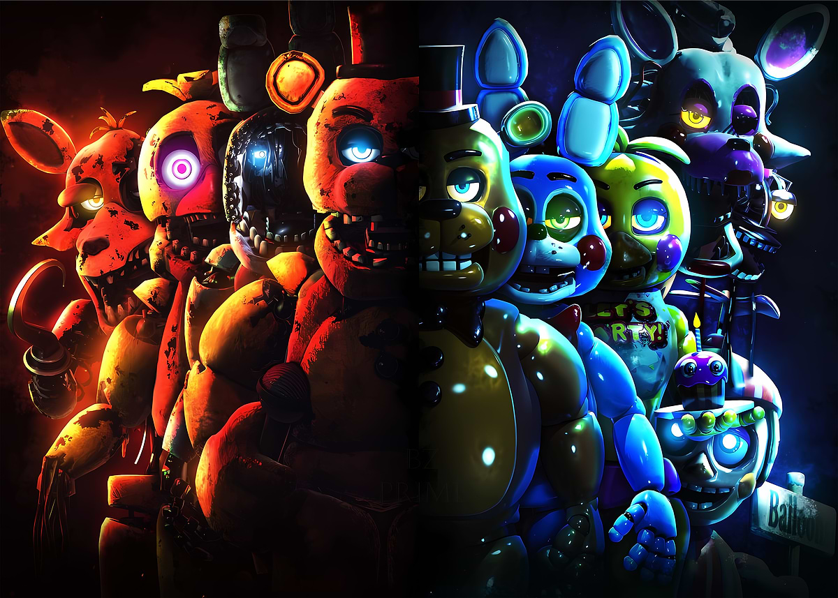 'Five Nights at Freddy's Characters' Poster, picture, metal print ...