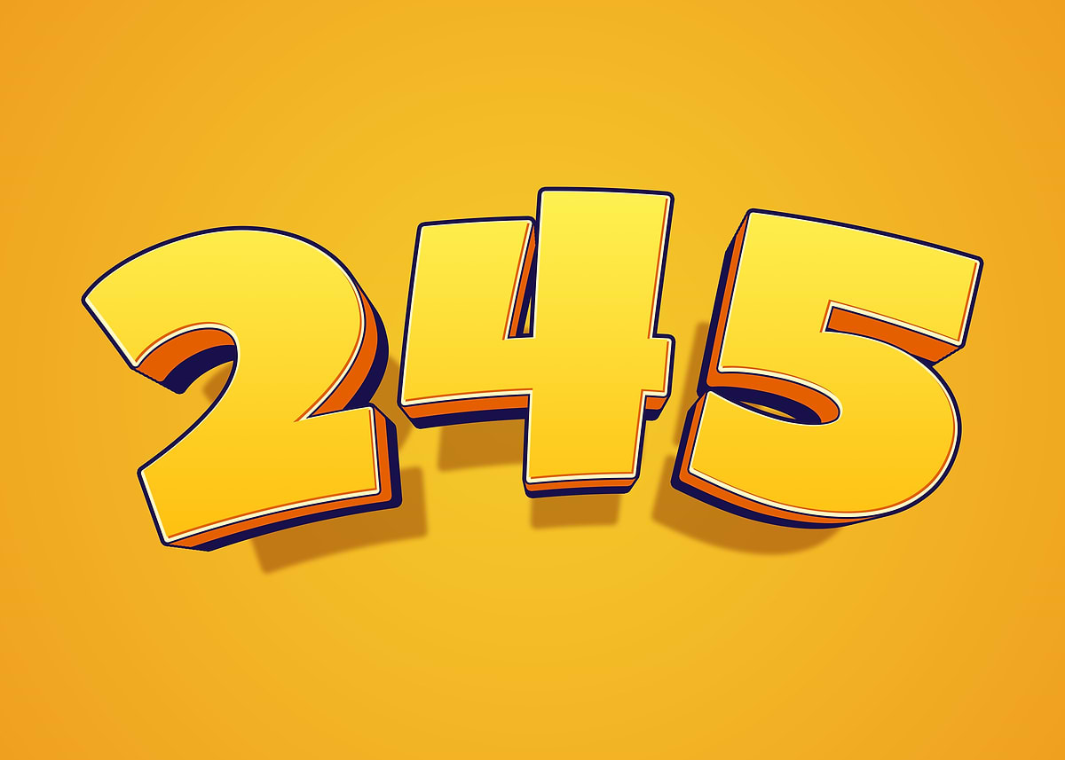 'Yellow 245 Numbers' Poster, picture, metal print, paint by Ran Zty ...