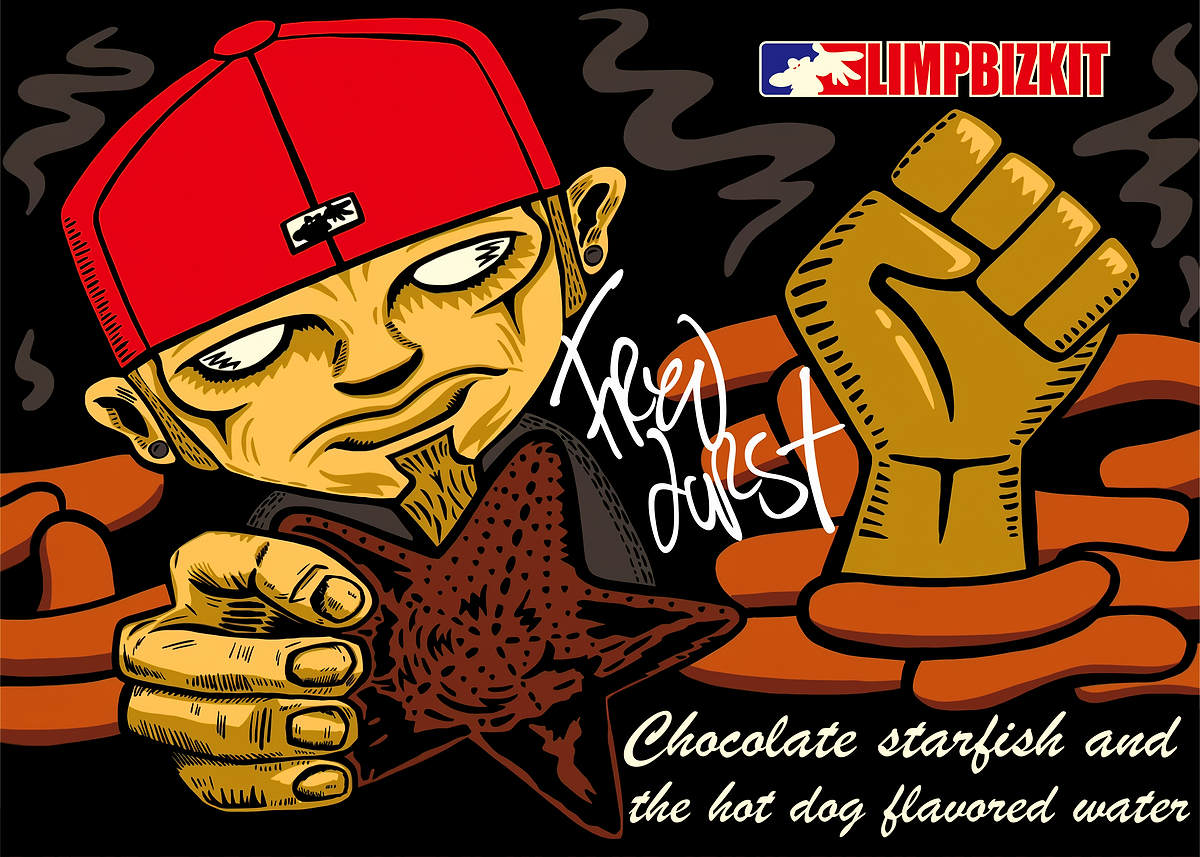Limp Bizkit 'Chocolate Starfish' Album Art' Poster, picture, metal