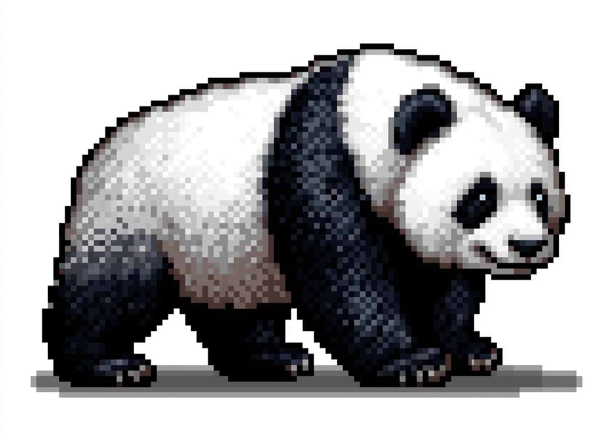 'Pixel Art Panda' Poster, picture, metal print, paint by Wall Harmonic ...