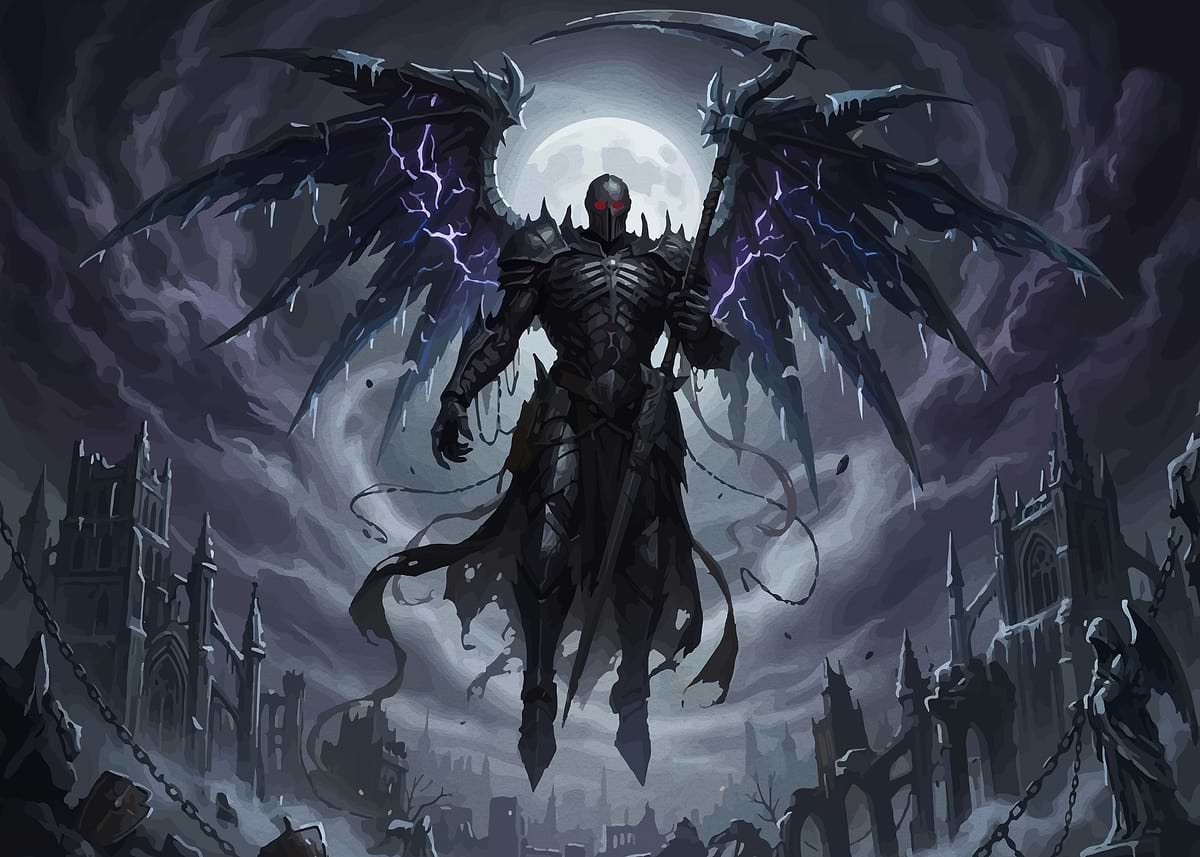 Dark Angel of Death' Poster, picture, metal print, paint by Carlos