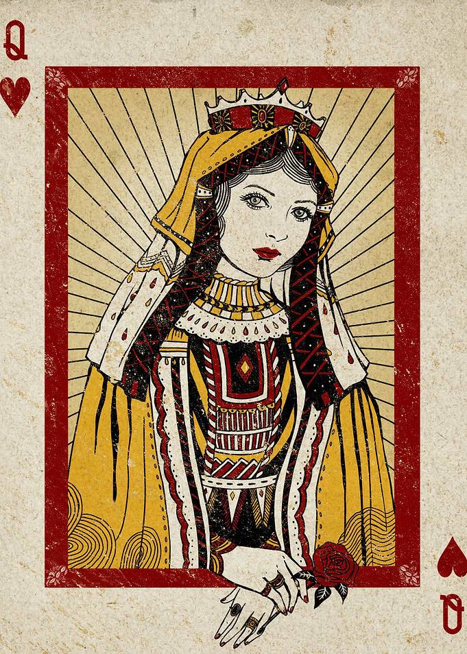Mixed Medium- Re- design of playing card layout.