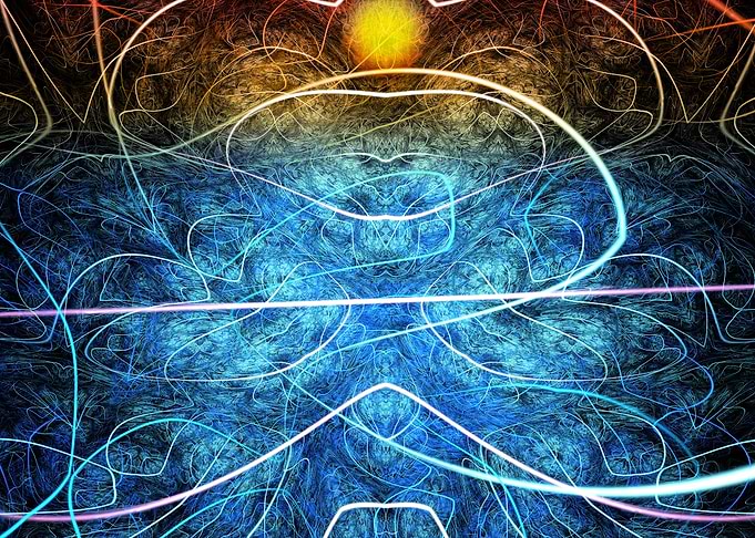 'Azure shallow sunset' - fractal manipulation / abstrac ...
