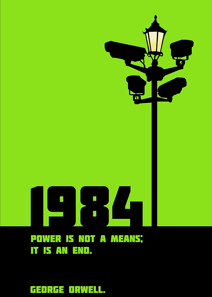 Minimal poster design inspired by George Orwell's 'Nine ...