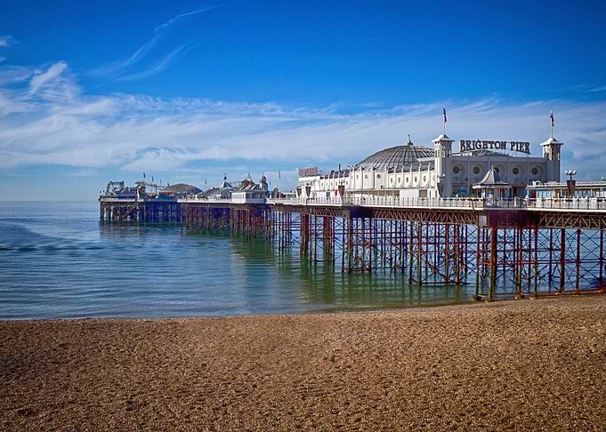 Brighton Pier, England originates from 1823 when it was ...