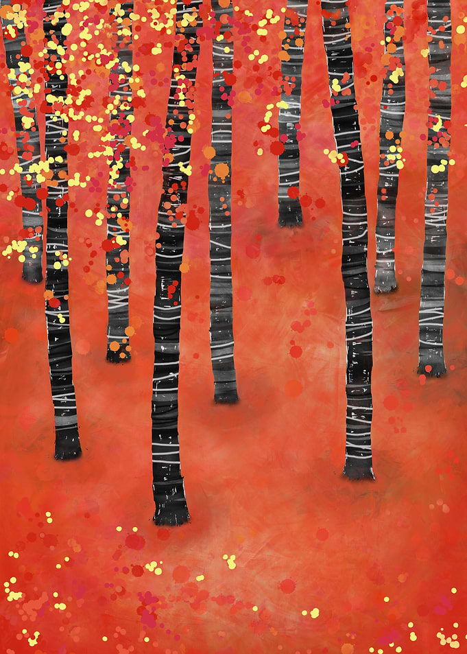 Birches Autumn Landscape
