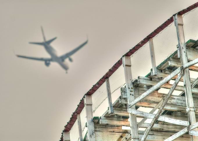 Airplane over Mexico City