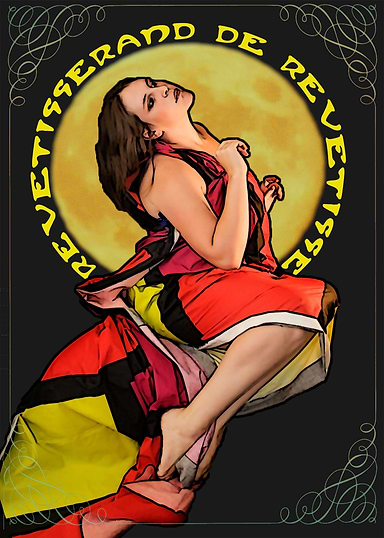 Illustrated in the Art Deco style. Translated it means ...