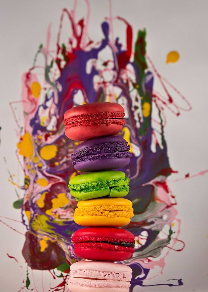 Splash of color with macarons