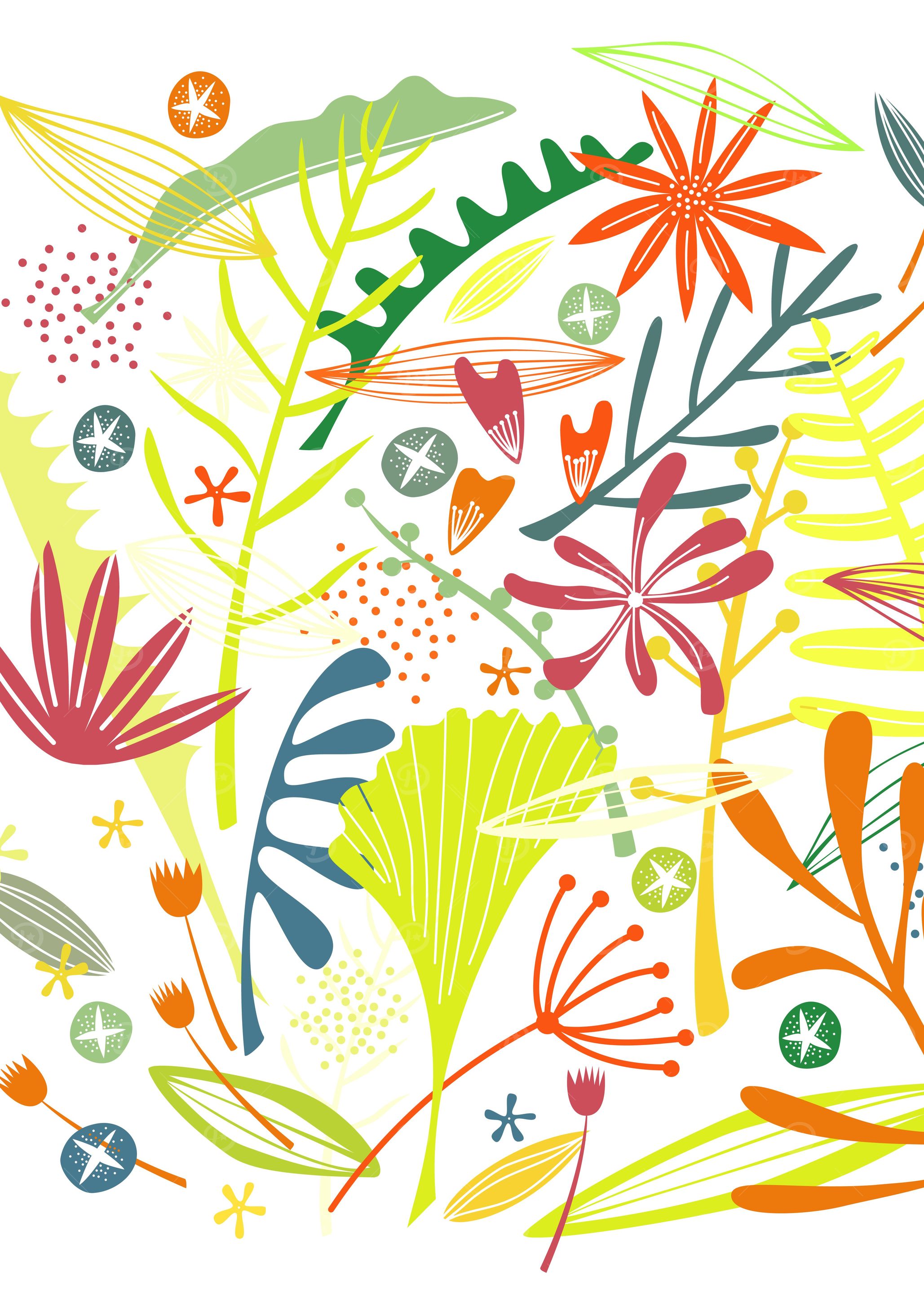 Tropical Leaves & Flowers