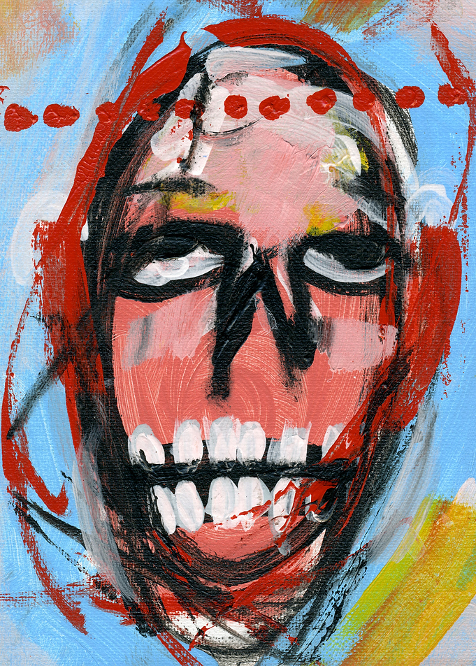 From a series of small heads - focused on loosening up ...