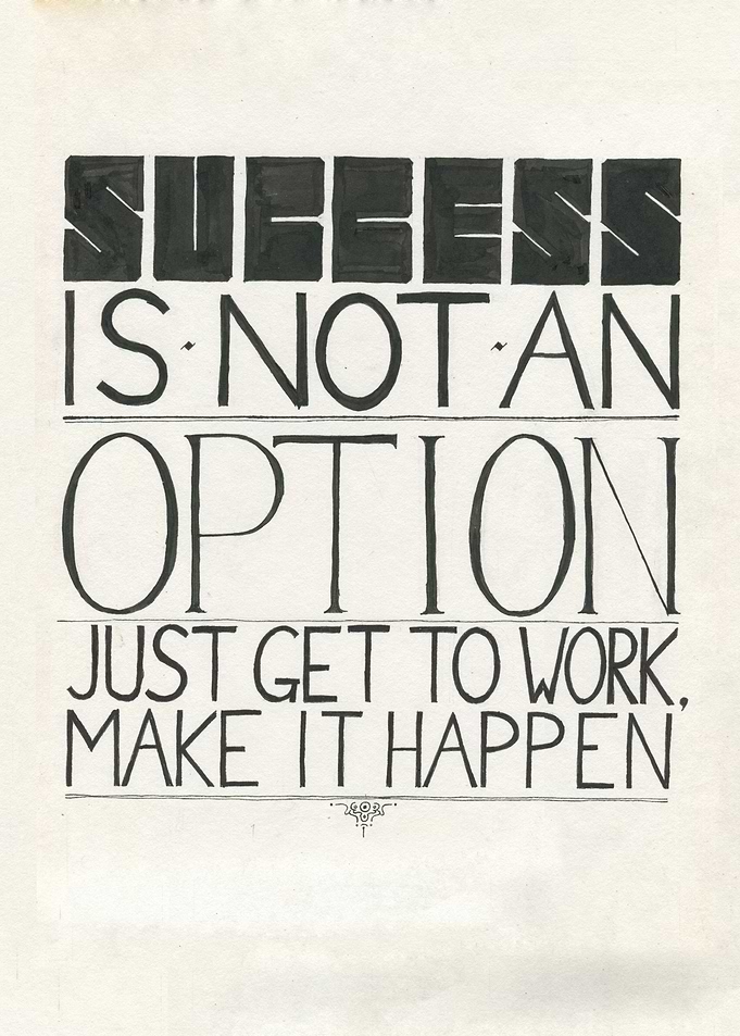A reminder to myself to just do it. Make it work and al ...