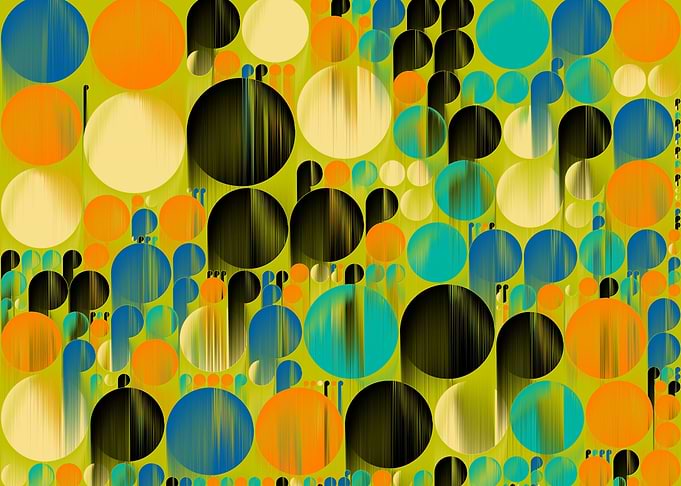 geometrical pattern behind the rain