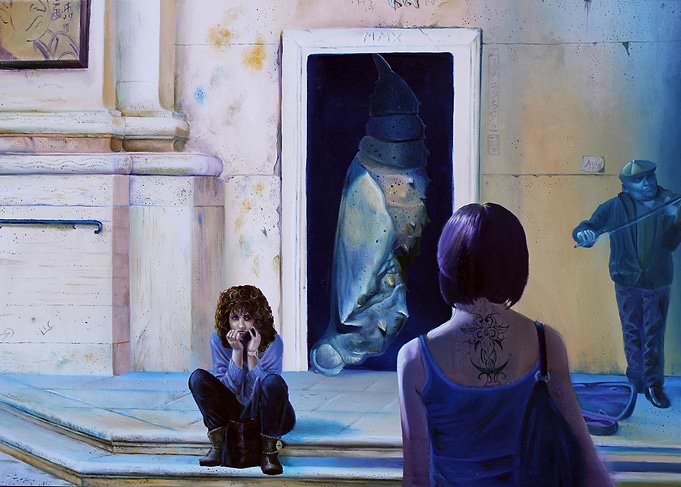 Alessandro Fantini, Abbrivio, oil on canvas, 50x70 cm. ...