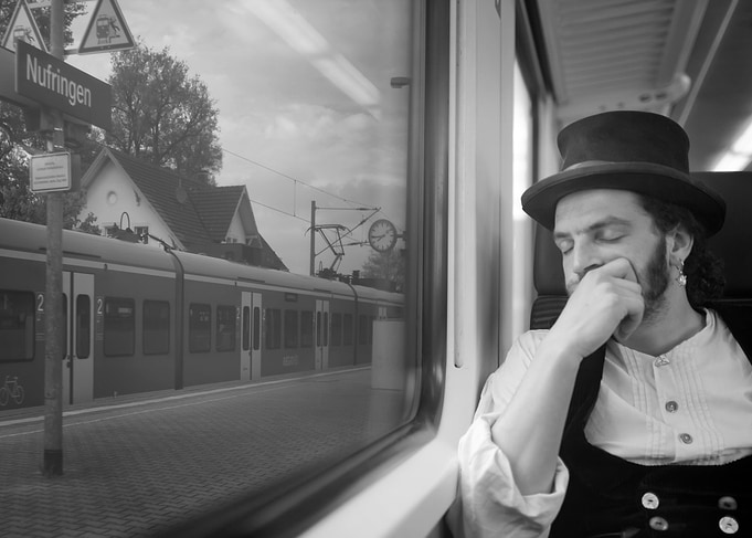 I was traveling from Italy to Germany on a train when t ...
