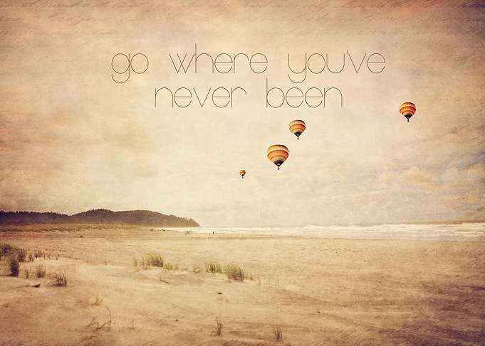 Washington state ocean photo with hot air balloons and ...