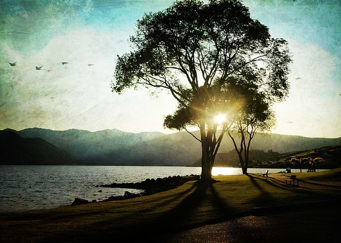 sunset on Lake Chelan