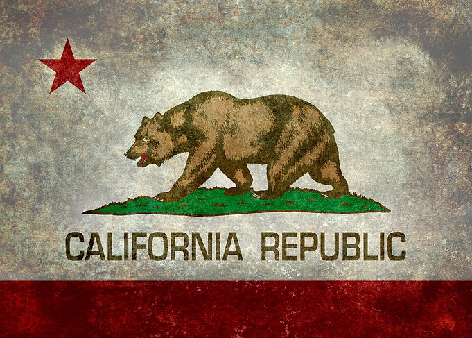 The Bear Flag is the official flag of the state of Cali ...