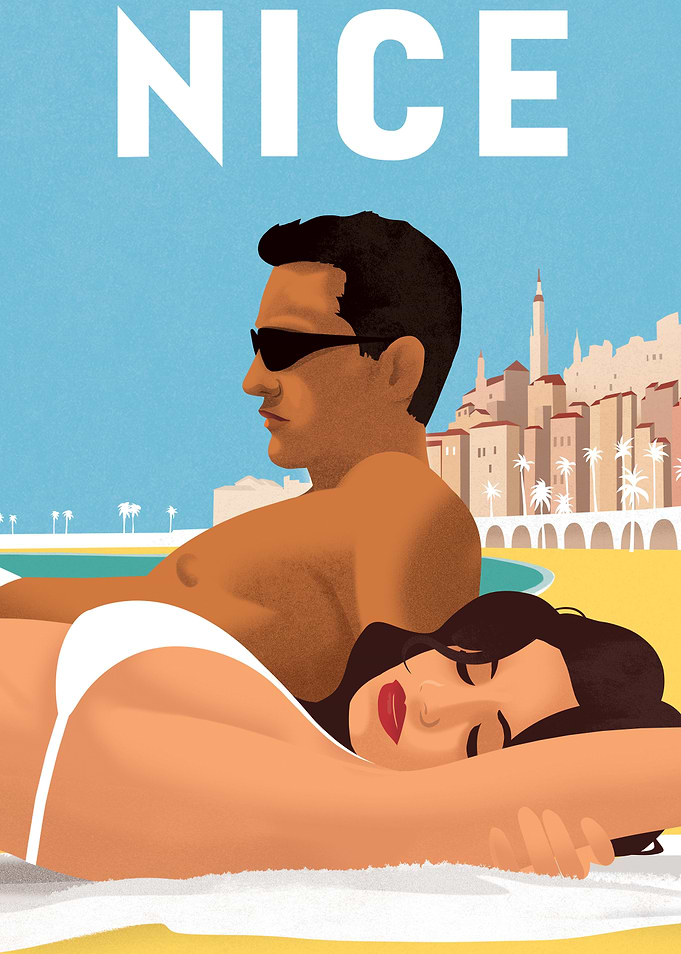 Create a vintage style holiday poster