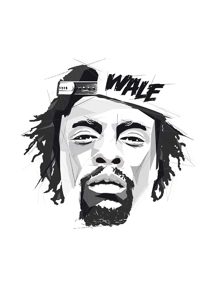 Graphic face of rap celebrities
