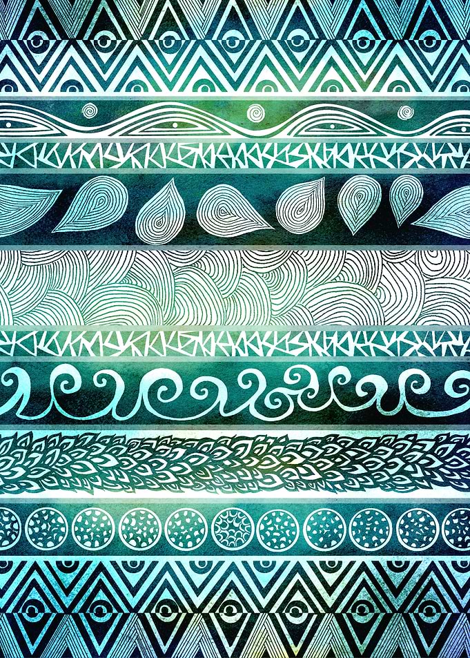 Abstract Tribal pattern illustration. Originally made u ...