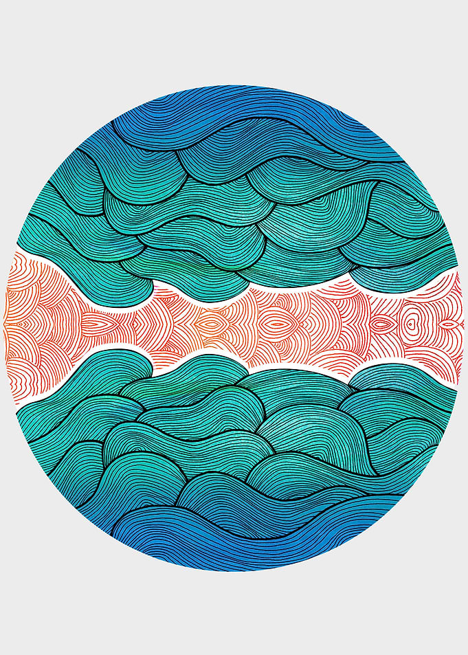 'Ocean Flow' inspired by nature.