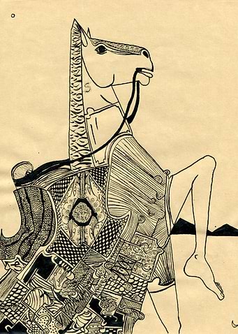 one of my favorite pass times...chess. freehanded ink ...