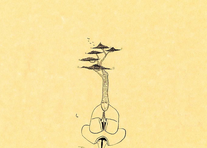 Where one may find peace. freehanded ink.