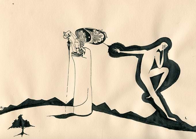 Too little, too late... freehanded ink.