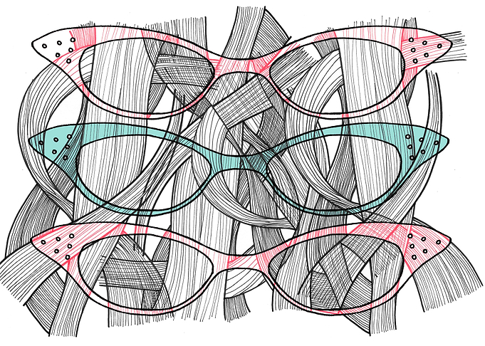 This illustration was meant to be a textile print using ...