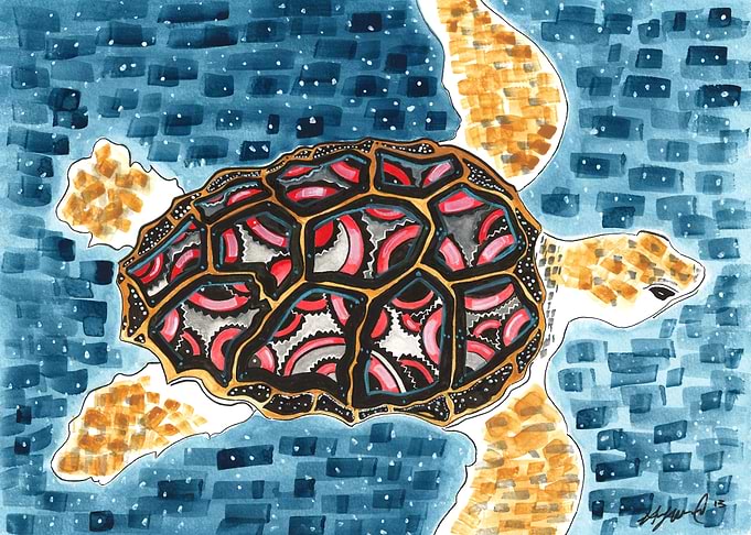 The steampunk turtle has a very peaceful feeling to it. ...