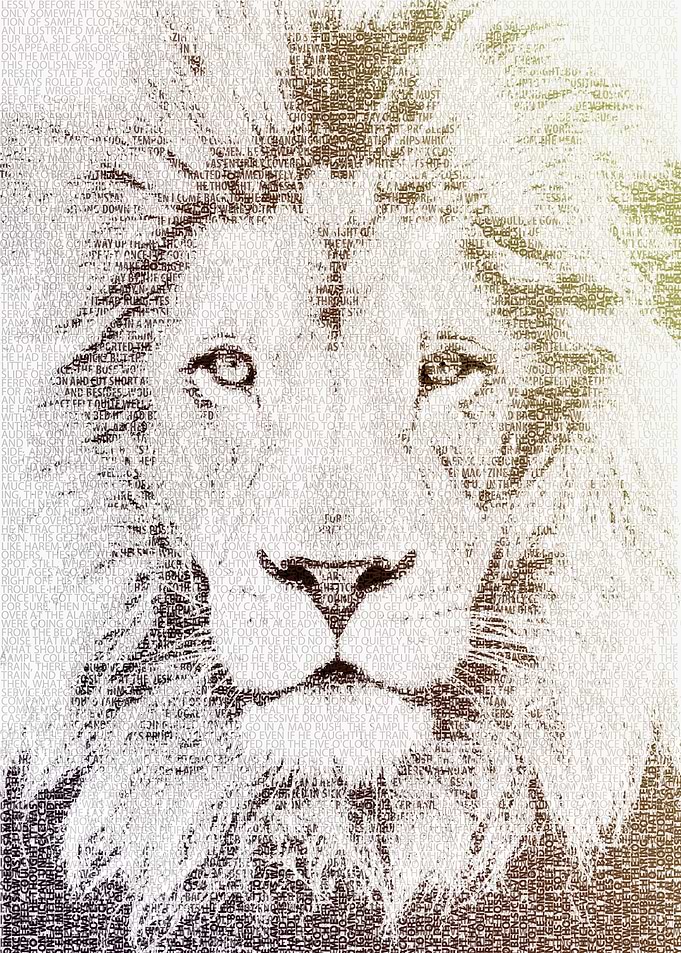 The Intellectual Lion - typography art