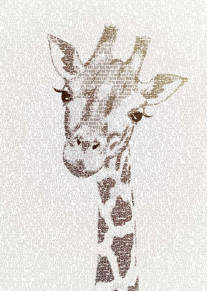 The Intellectual Giraffe - typography art