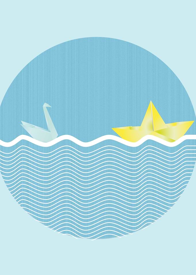 Origami and sea