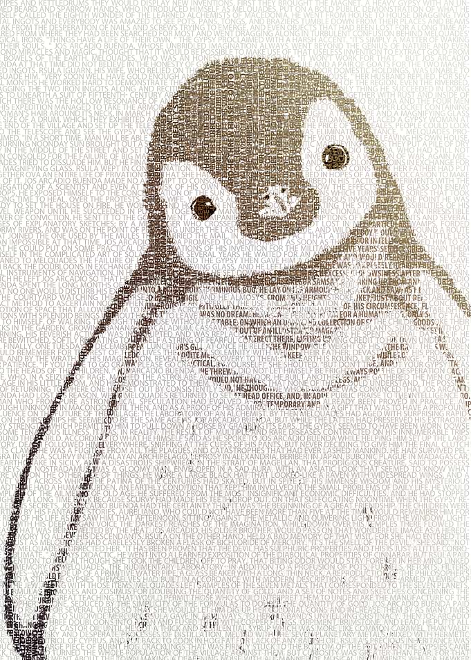 The Little Intellectual Penguin - typography art