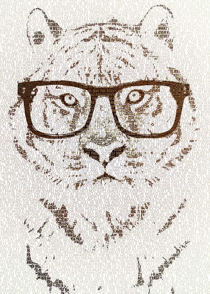 The Hipster Tiger - typography art