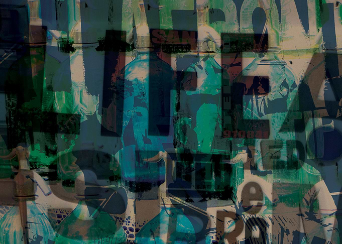 This digital collage is inspired by the San Telmo neigh ...