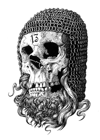 Templar A limited edition print run, of a handrawn and ...