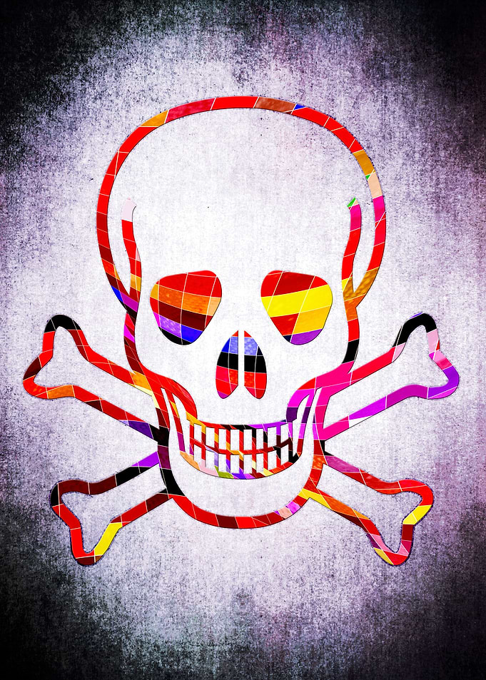 Crazy Colors Skull - Colors Palette on Skull, with grun ...