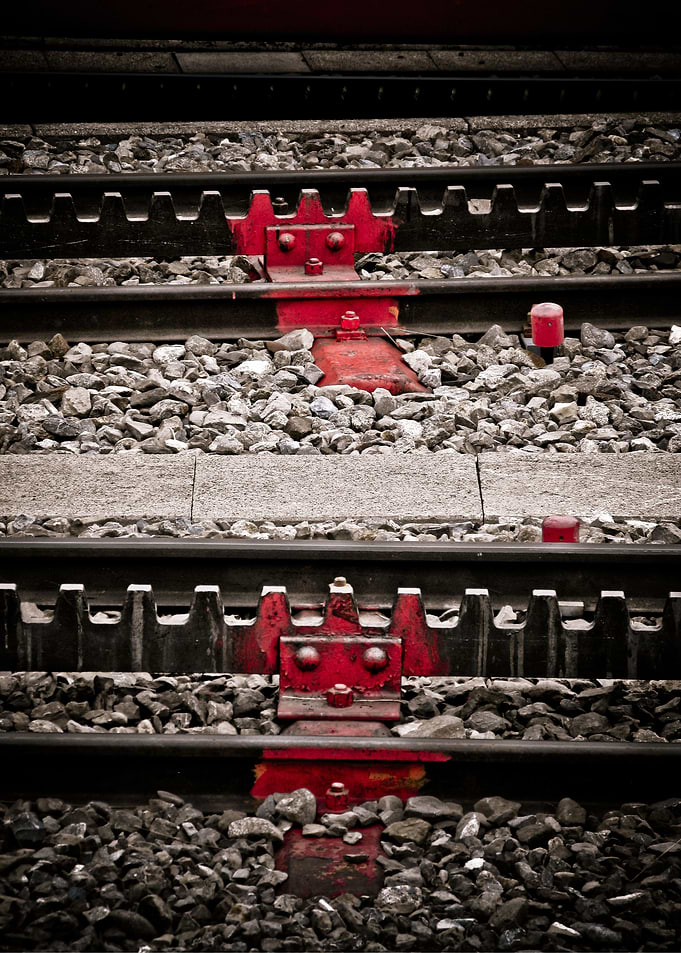 The red teeth of the Jungfraubahn in Switzerland. Pictu ...