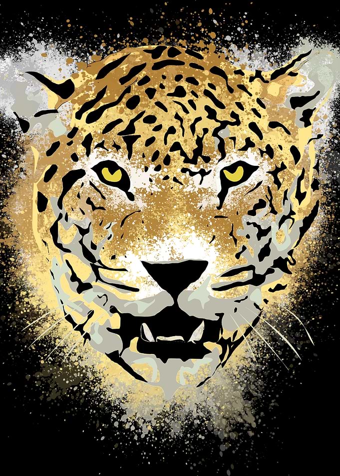 Tiger - Vector and paint dubs for a cool distressed fee ...