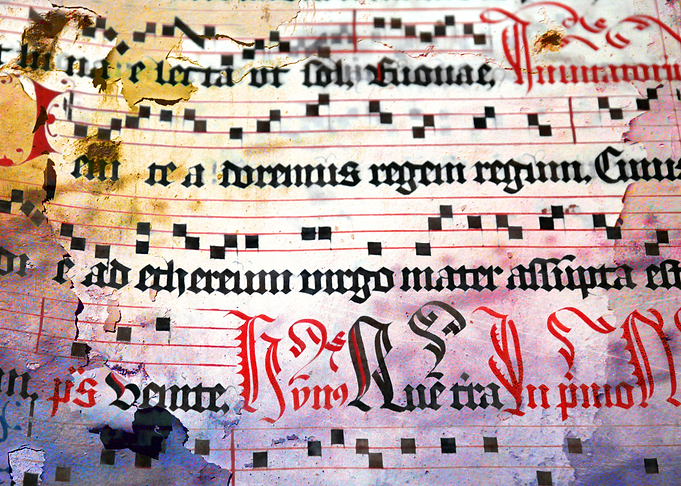 Old Choral Book - Middle Ages - Music - Vintage - Textu ...