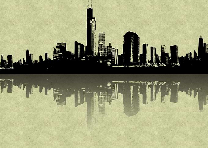 Skyline reflections
