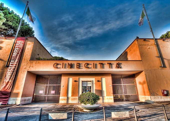 Rome, the eternal city. In front of the Cinecittà Studi ...