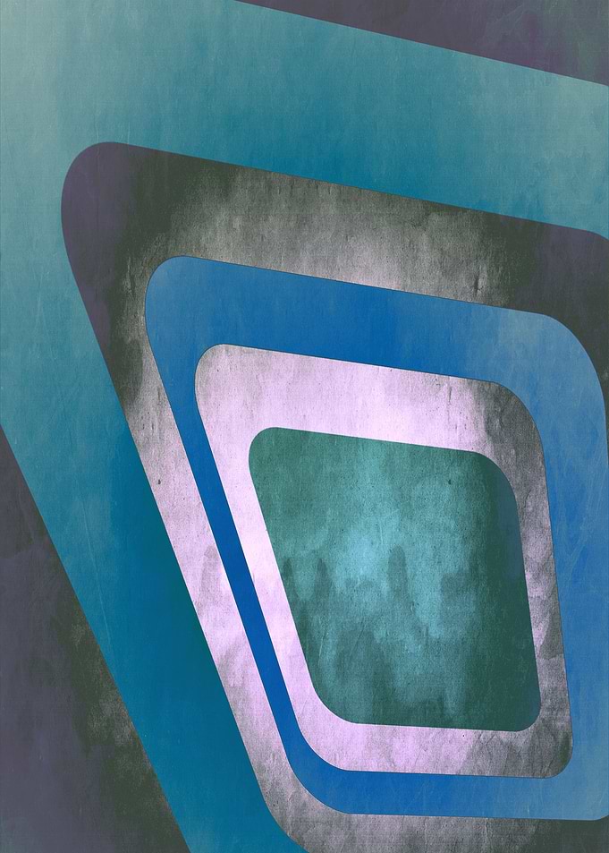 In Retro Blue and Texture