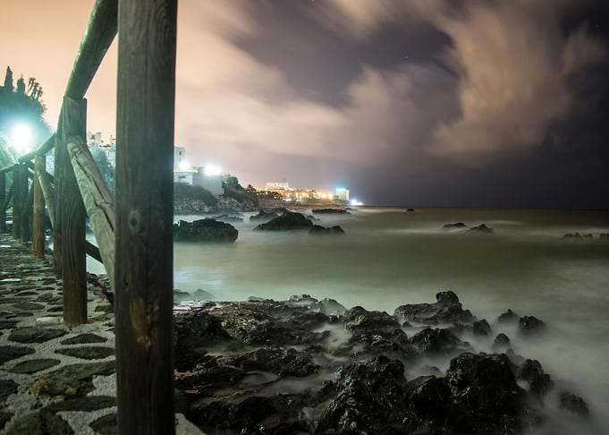 night in the sea