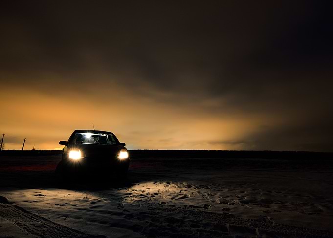 I wanted to photograph the car at night and made it! :) ...