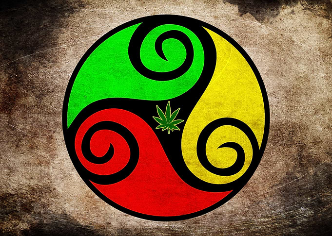 Grunge Reggae Vibes - Cool Weed Pot Reggae Rasta Artwor ...
