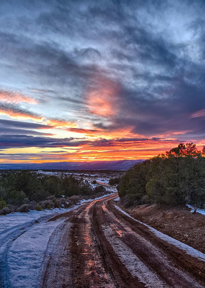 Trail to the Sun. Just north of Taos I was treated to o ...