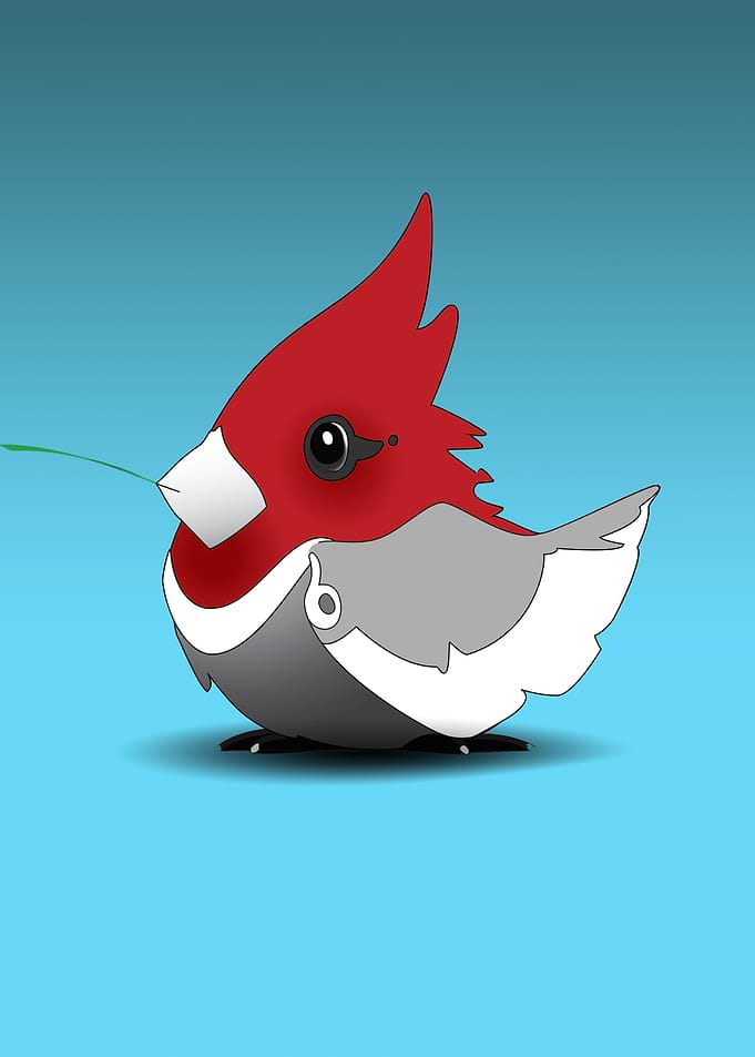 This is the story of a bird who once ate grass.